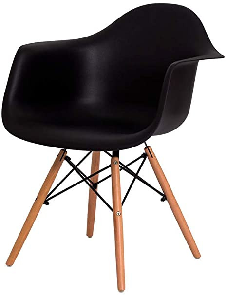 Cadeira Eiffel com Braço Preto Polipropileno