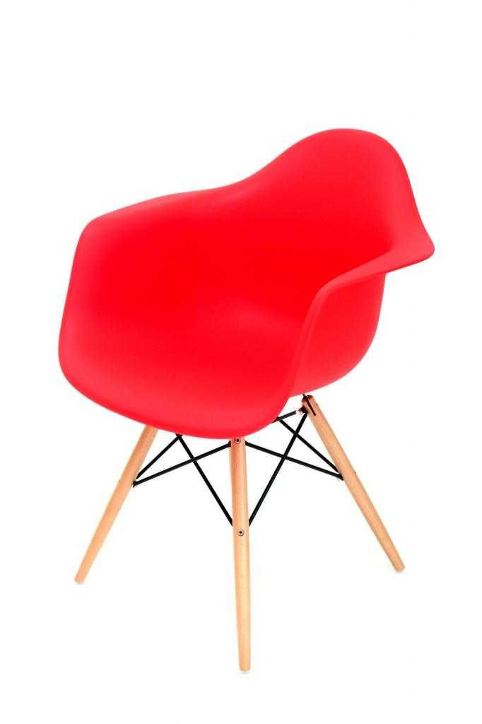 Cadeira Eiffel com Braço Vermelho Polipropileno