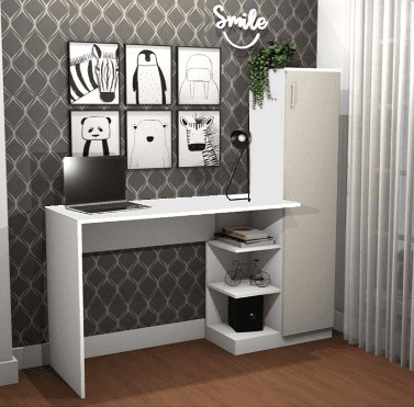 Mesa com Armário Lateral 