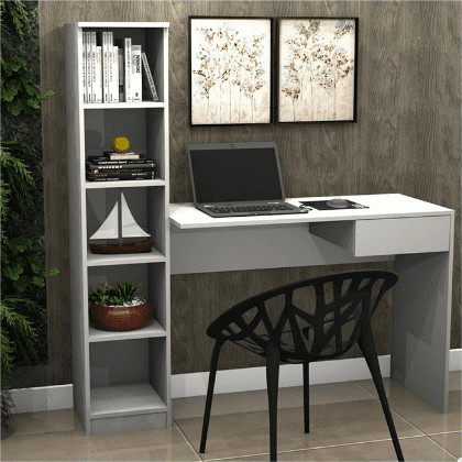 Mesa com Estante Lateral 